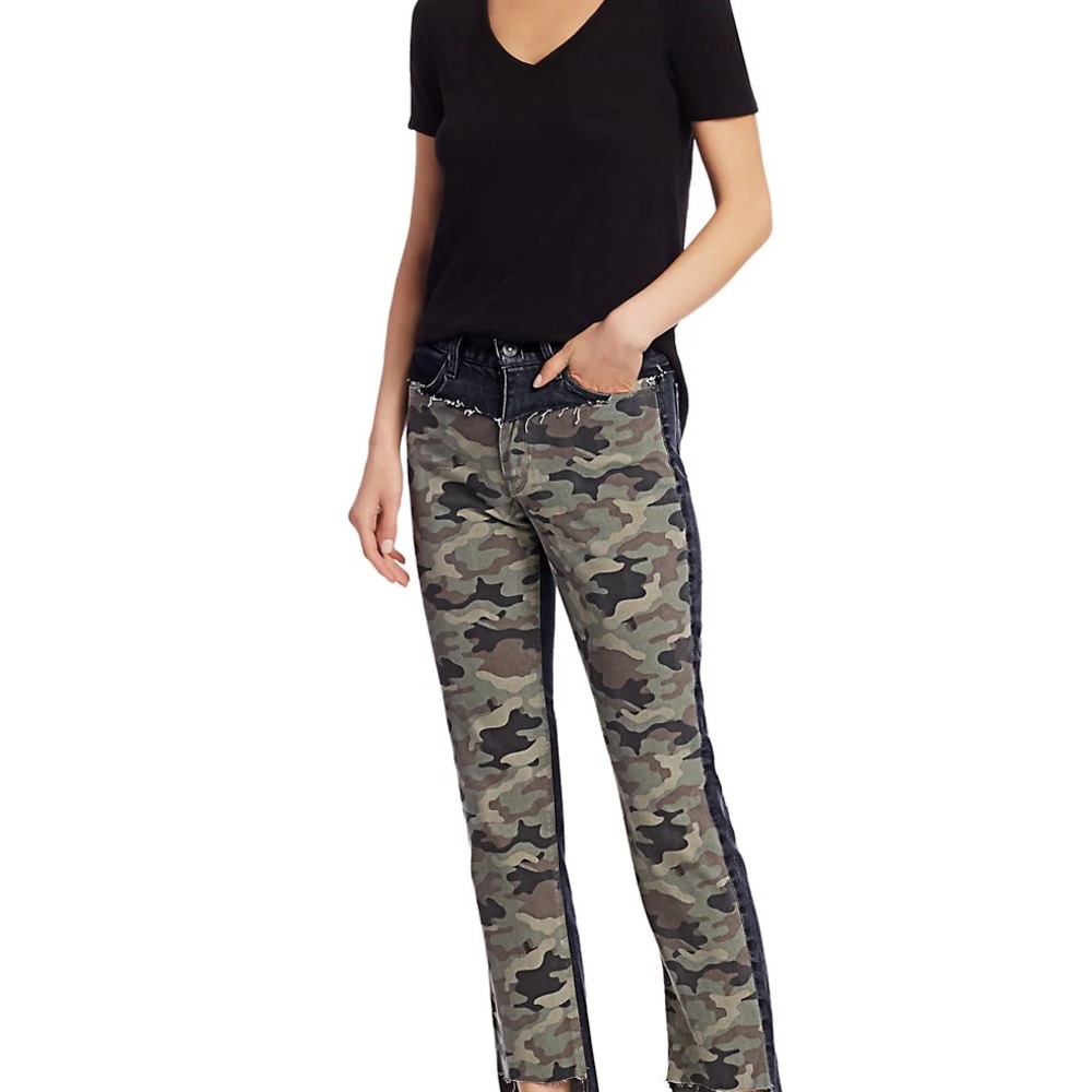 HUDSON Jeans Barbara Camo Straight Leg Jeans